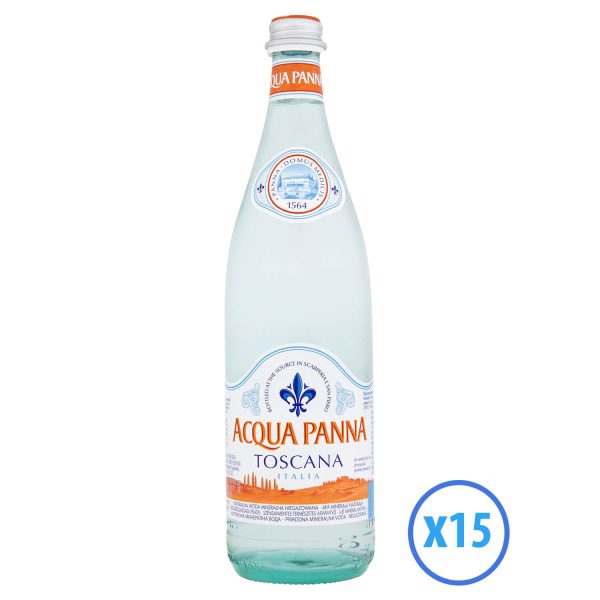 woda acqua panna 0,75 w szklanej butelce