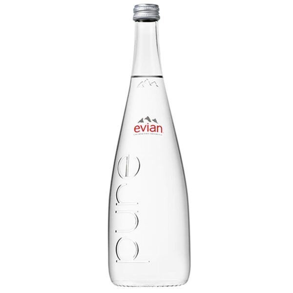 woda Evian 0,75 duża szkło zgrzewka niegazowana